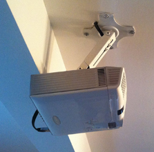 Ceiling mounted projector